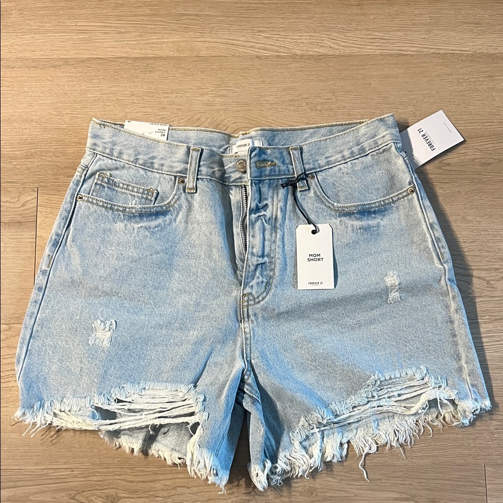 Forever 21 Light Blue Jean Shorts
